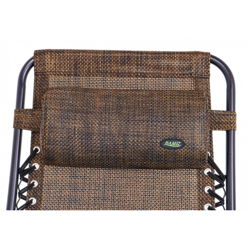 Leżak ogrodowy z podstawką pod napoje Szary GRT-105-6